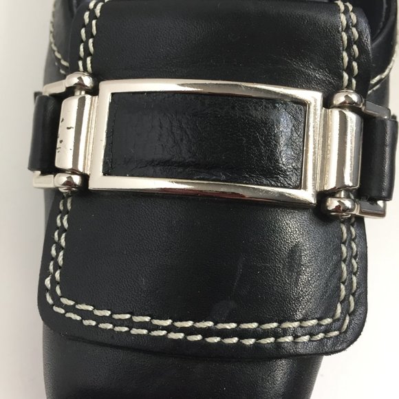 COLE HAAN black leather pumps sz 9 - Picture 3 of 5